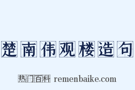 楚南伟观楼造句是什么意思的图片